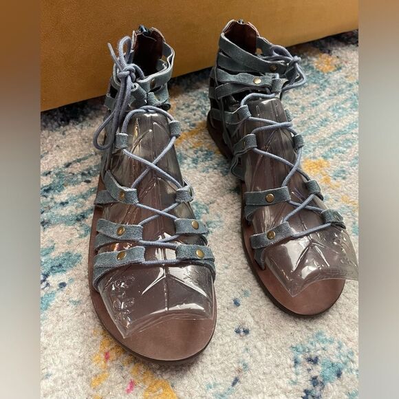 NWT Rebels Jonah Suede Gladiator Sandal in Blue 8 - Picture 2 of 10